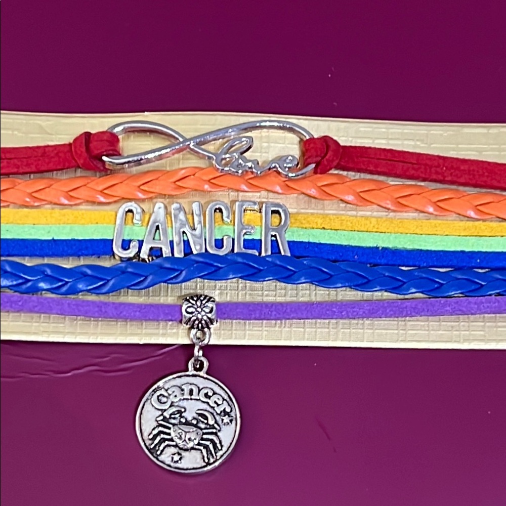Cancer Zodiac Sign Pride Infinity Bracelet With Bands